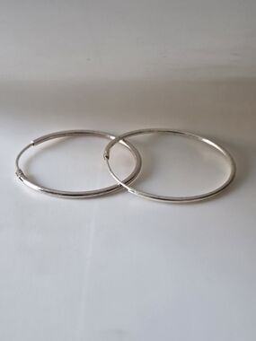 Sterling Silver Hoop Earrings - Women's Jewelry